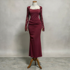 Abendkleid mit Spitzenärmeln MAWLA