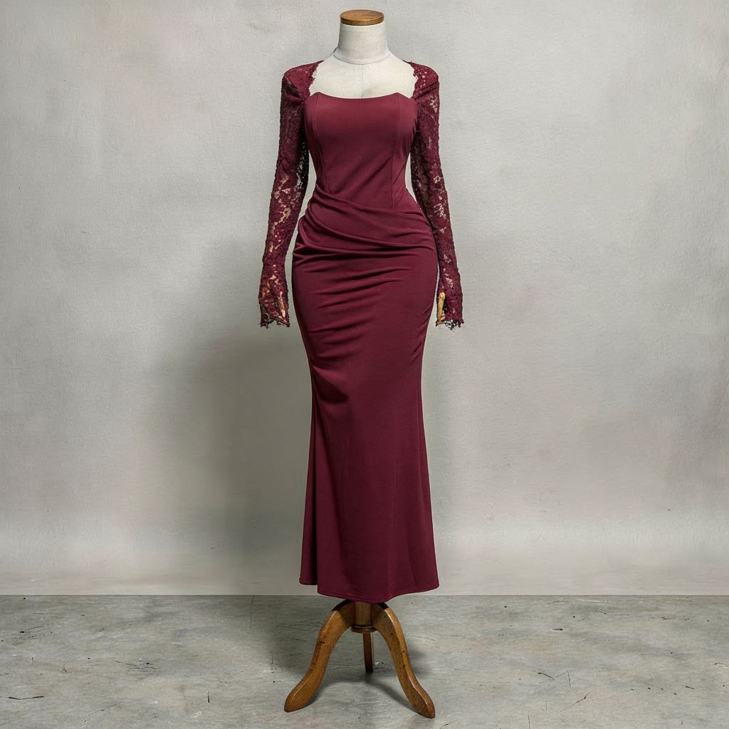 Abendkleid mit Spitzenärmeln MAWLA