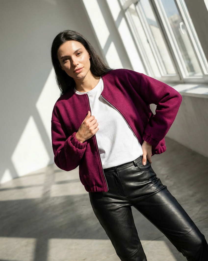 Bomberjacke RINA - bordeaux