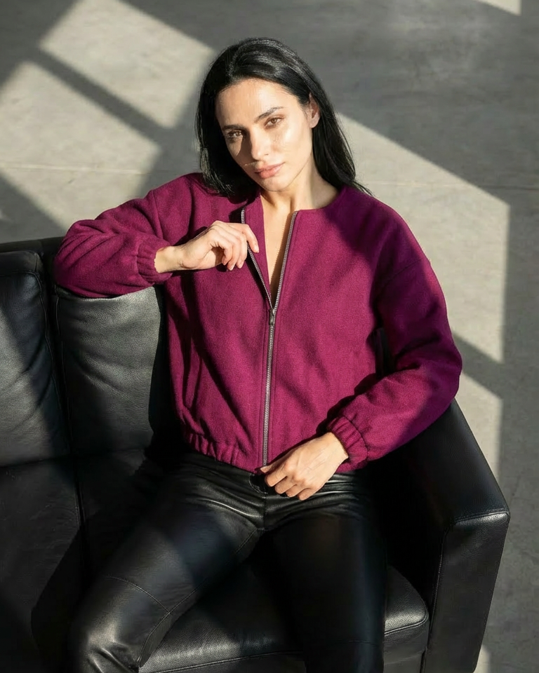 Bomberjacke RINA - bordeaux