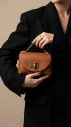Ledertasche LUNA - cognac