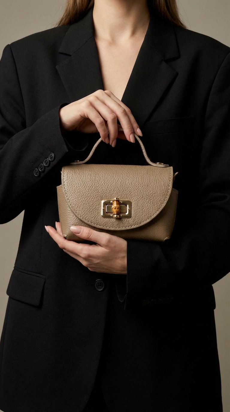 Ledertasche LUNA - beige