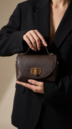 Ledertasche LUNA - dunkelbraun