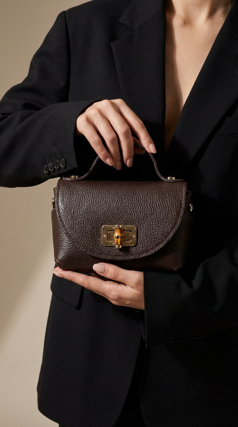 Ledertasche LUNA - dunkelbraun