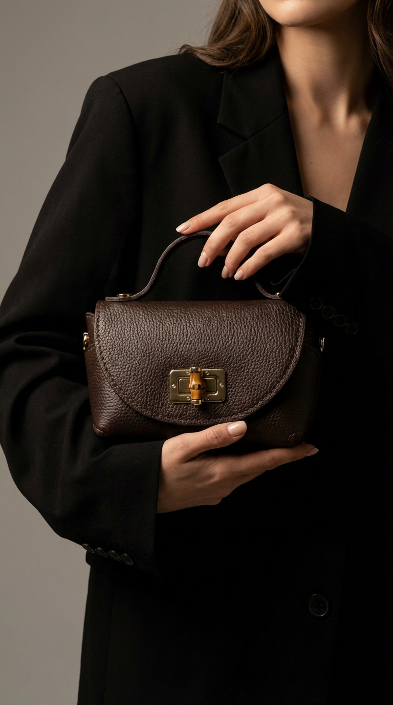 Ledertasche LUNA - dunkelbraun