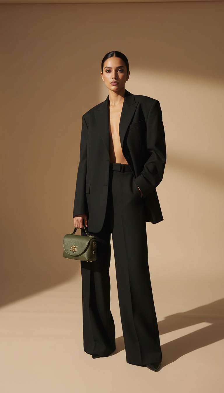 Ledertasche LUNA - grün