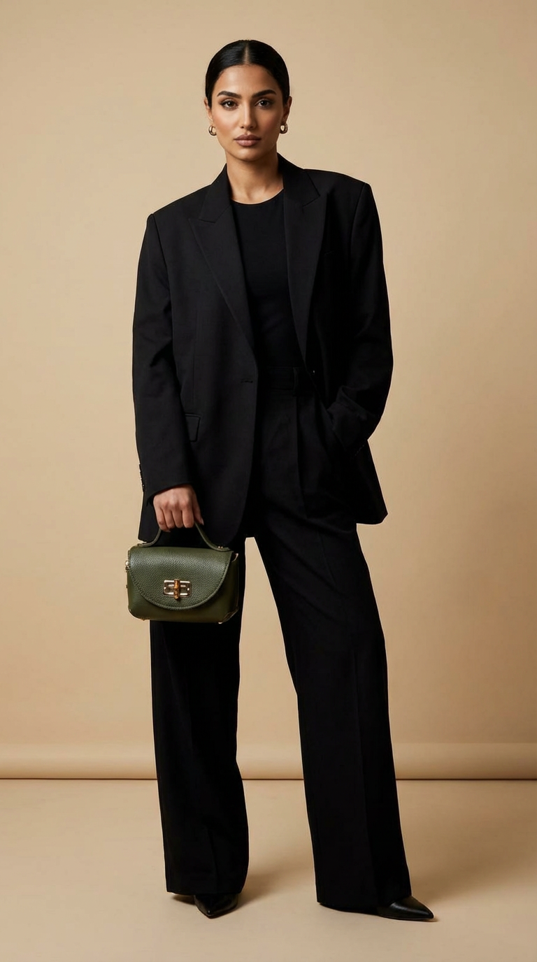 Ledertasche LUNA - grün