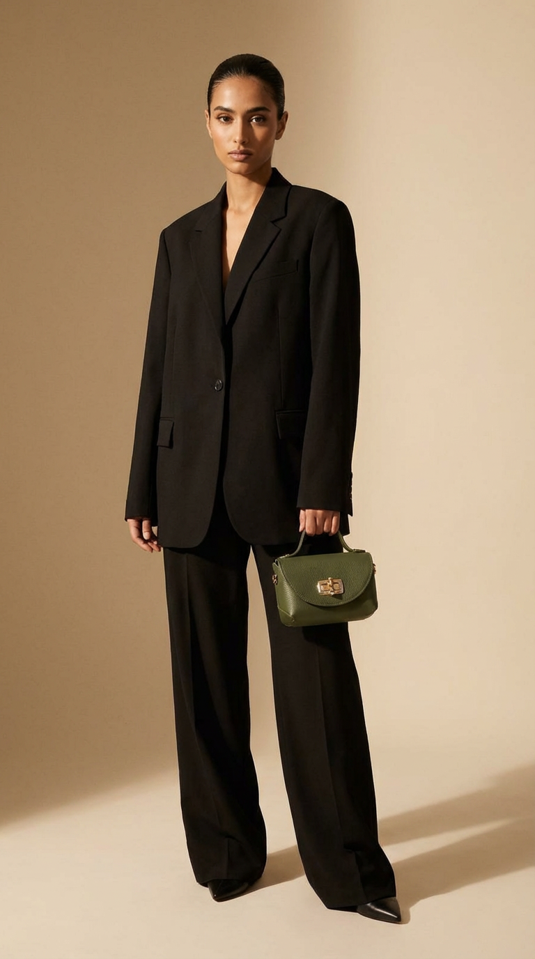 Ledertasche LUNA - grün