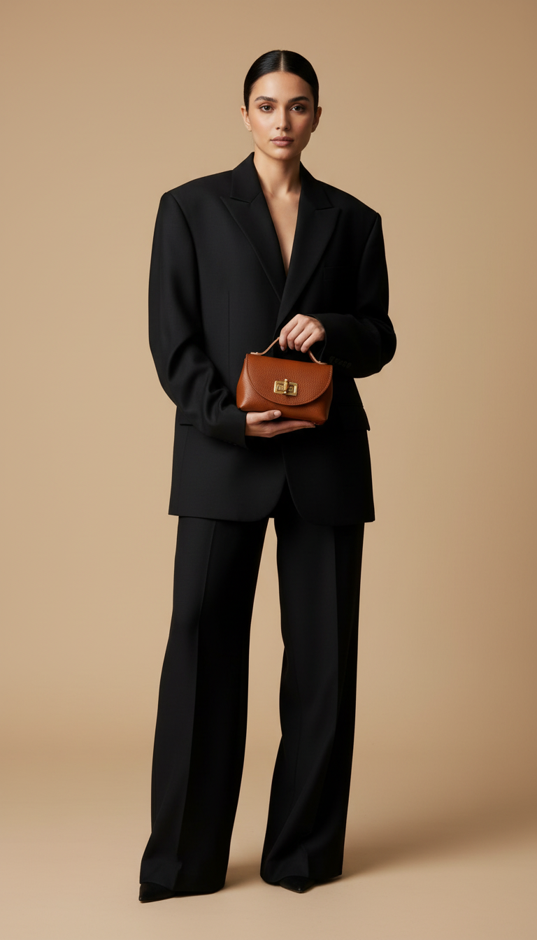 Ledertasche LUNA - cognac