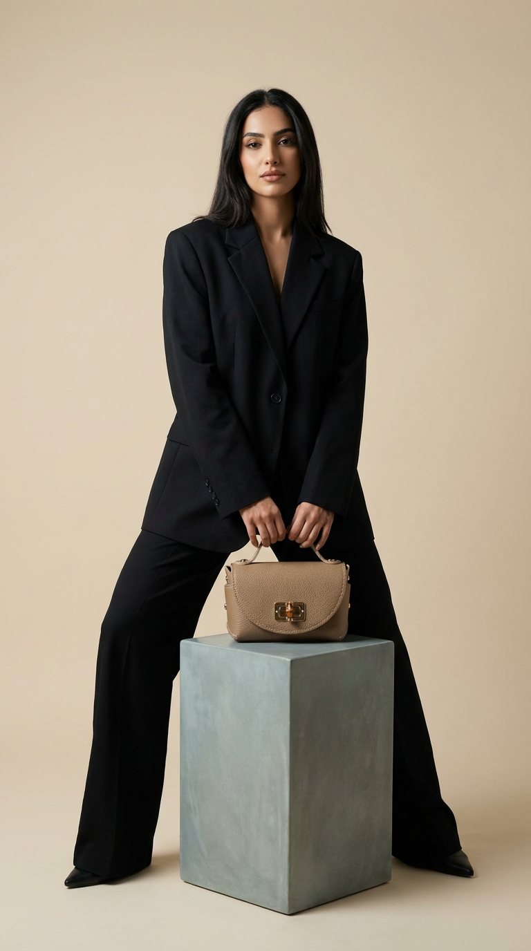 Ledertasche LUNA - beige