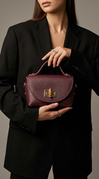 Ledertasche LUNA - lila