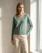 V-Neck Pullover MALIA - mint