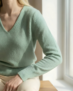 V-Neck Pullover MALIA - mint