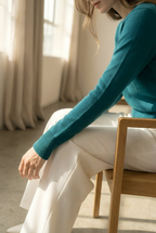 V-Neck Pullover MALIA - türkis