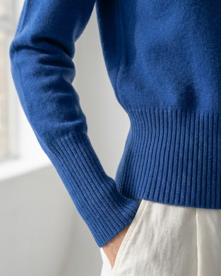 V-Neck Pullover MALIA - blau